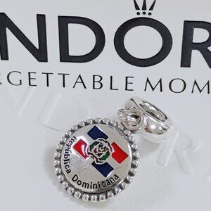 Pandora Dominican Republic Exclusive Dangle Charm S925 Silver Bracelet Pendant